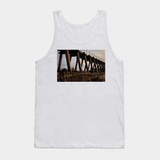 Lighthouse through the wooden pier Tank Top